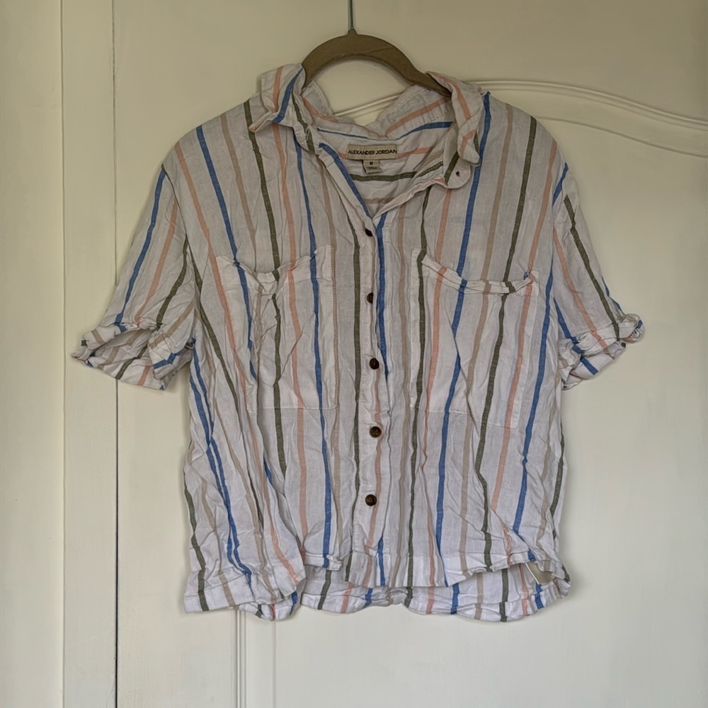 〰️ striped button up 〰️